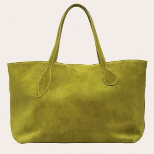 Little Liffner Mega Sprout Suede Tote Dam Olivgröna | UCAYSZ-407