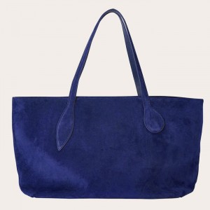 Little Liffner Mega Sprout Suede Tote Dam Marinblå | GNHSKD-076