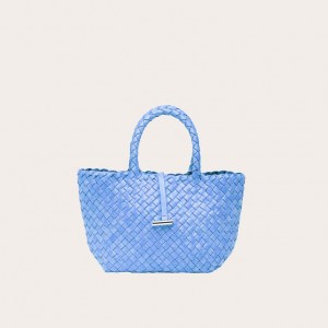 Little Liffner Mini Leather Basket Tote Dam Ljusblå | RKFDSW-028