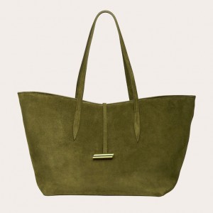 Little Liffner Penne Suede Tote Dam Olivgröna | BCSYJN-937