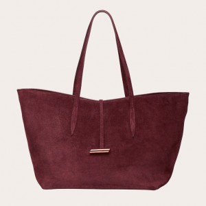 Little Liffner Penne Suede Tote Dam Röda | TOJEGP-783