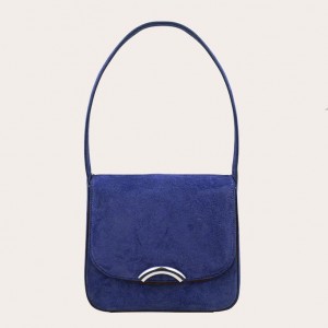 Little Liffner Rainbow Suede Tote Dam Marinblå | UQMOBZ-791