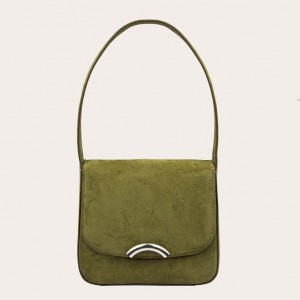 Little Liffner Rainbow Suede Tote Dam Olivgröna | ICSFYA-432