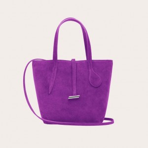 Little Liffner Sprout Mini Suede Tote Dam Lila | QRGDIP-529