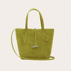 Little Liffner Sprout Mini Suede Tote Dam Olivgröna | KXPJUE-063