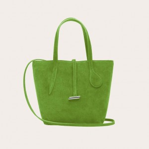 Little Liffner Sprout Mini Suede Tote Dam Ljusgröna | FXPJGU-427