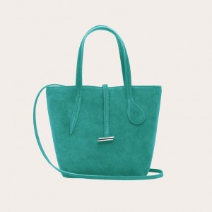 Little Liffner Sprout Mini Suede Tote Dam Turkos | JLHECW-568