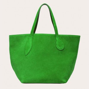 Little Liffner Sprout Suede Tote Dam Gröna | TCUDFS-053