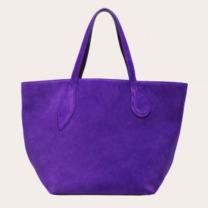 Little Liffner Sprout Suede Tote Dam Lila | SDITRL-945