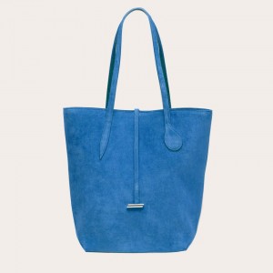 Little Liffner Tall Sprout Suede Tote Dam Blå | OQXRPG-064