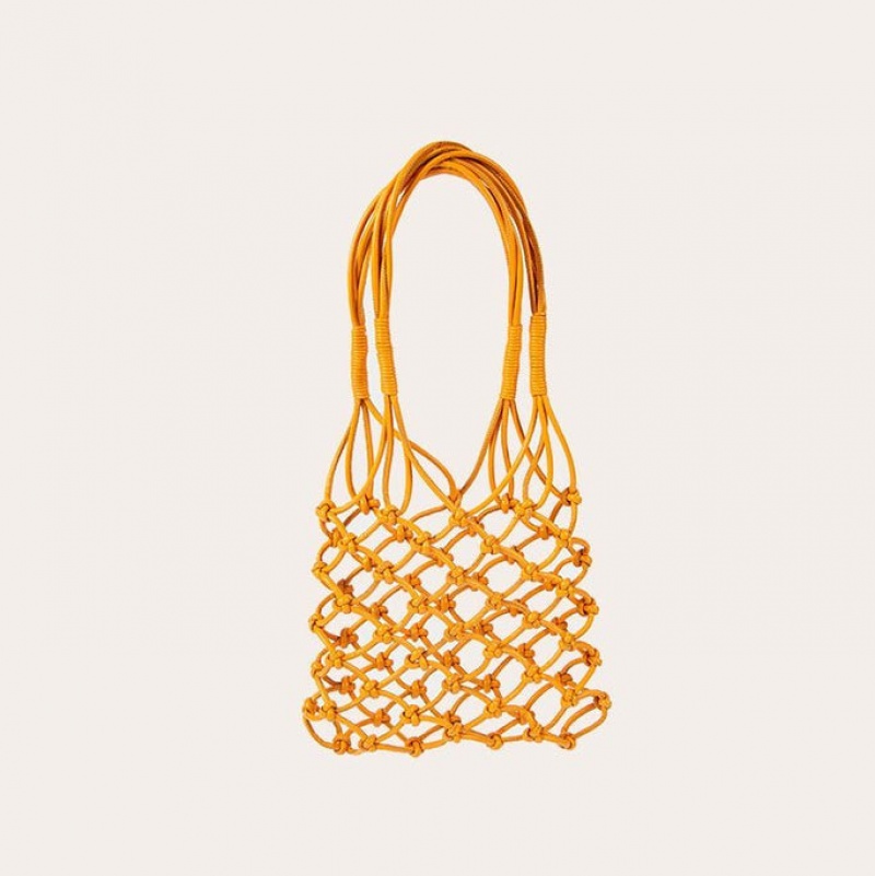 Little Liffner Knotted Mini Tote Dam Gula | CNVMLQ-724