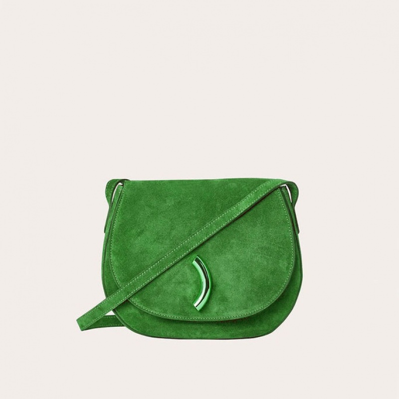 Little Liffner Maccheroni Suede Saddle Bags Dam Gröna | HAFRGO-765