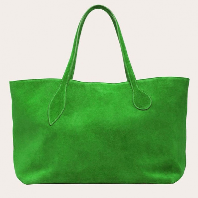 Little Liffner Mega Sprout Suede Tote Dam Gröna | LCQNOW-139