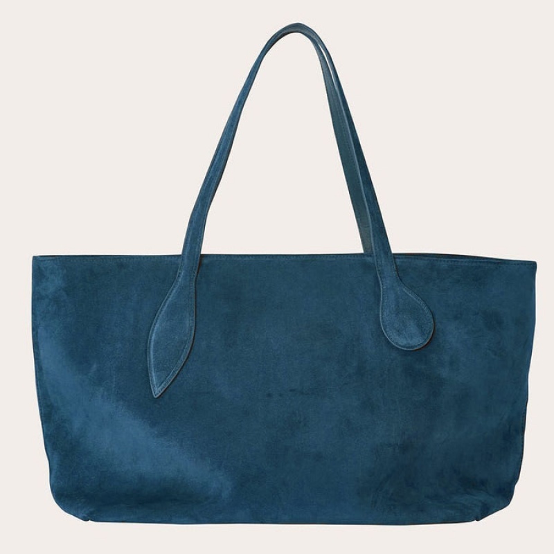 Little Liffner Mega Sprout Suede Tote Dam Blå | UZLBKH-302