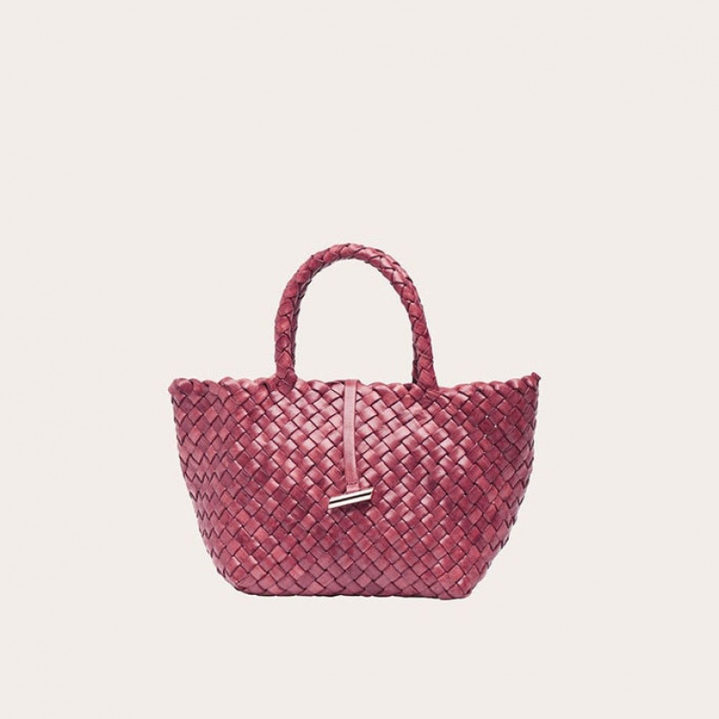 Little Liffner Mini Leather Basket Tote Dam Röda | MEJVYQ-514