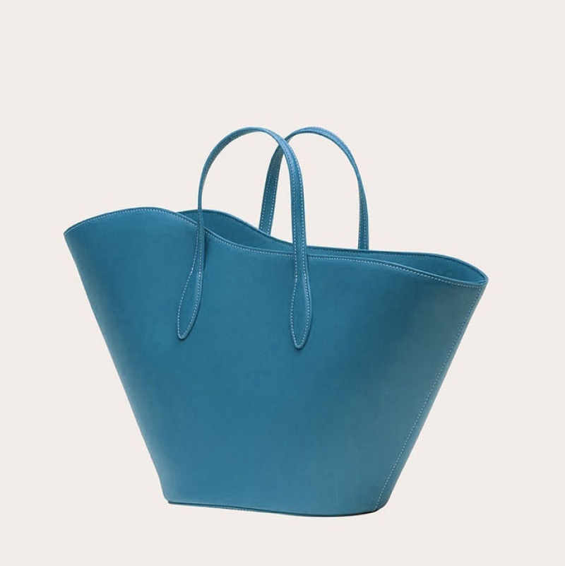 Little Liffner Open Tulip Medium Tote Dam Blå | CKRGAD-851