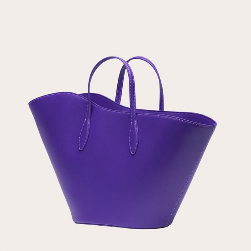 Little Liffner Open Tulip Medium Tote Dam Lila | PCZFVB-280