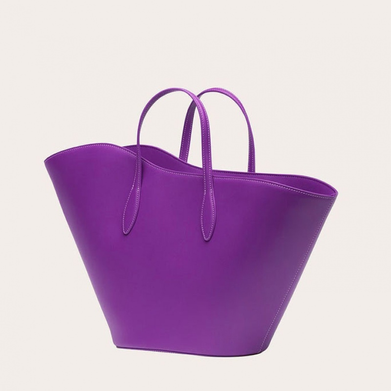 Little Liffner Open Tulip Medium Tote Dam Lila | EPTFWK-076