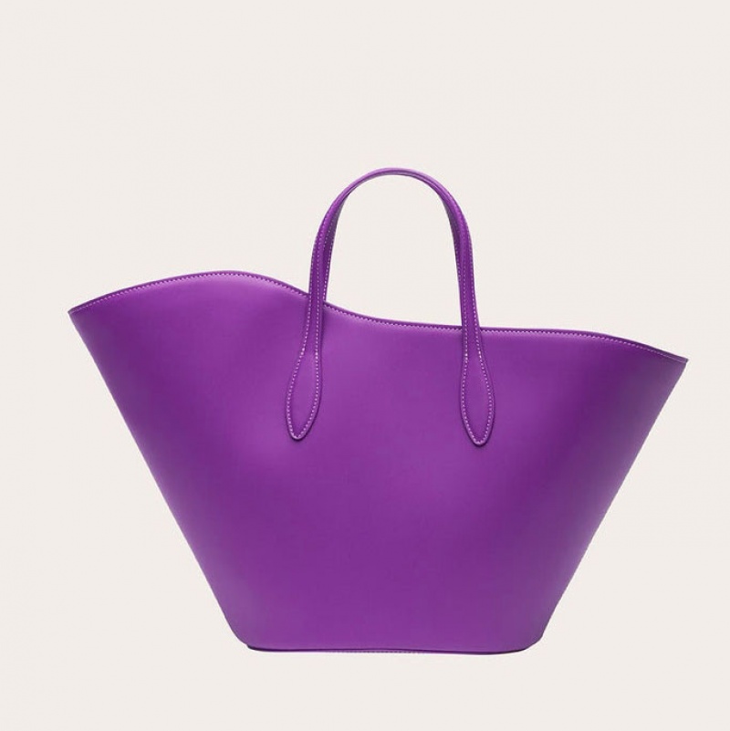 Little Liffner Open Tulip Medium Tote Dam Lila | EPTFWK-076