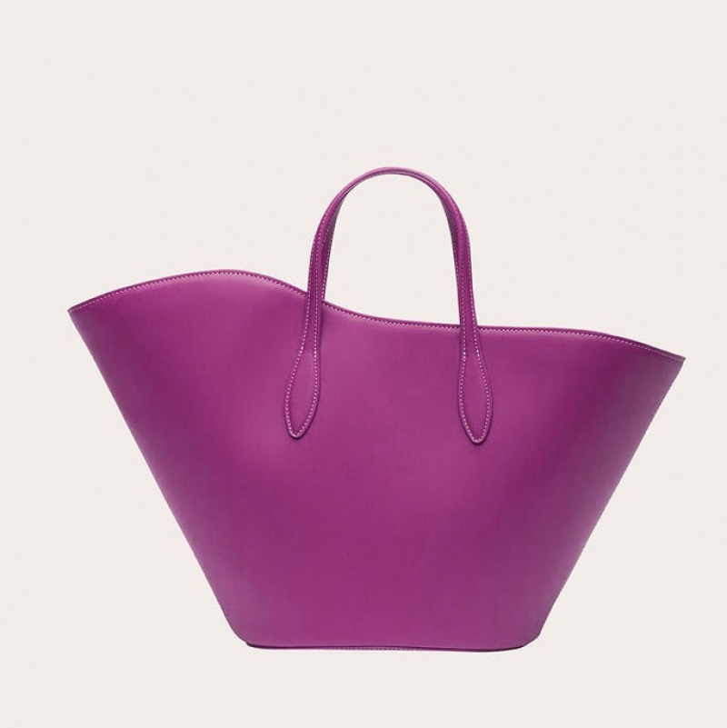 Little Liffner Open Tulip Medium Tote Dam Rosa | QXGKCB-357