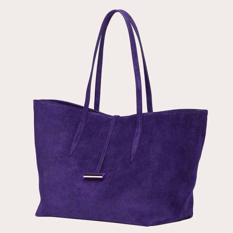 Little Liffner Penne Suede Tote Dam Lila | EGWXKZ-862