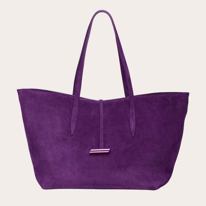 Little Liffner Penne Suede Tote Dam Lila | LDXMJZ-864