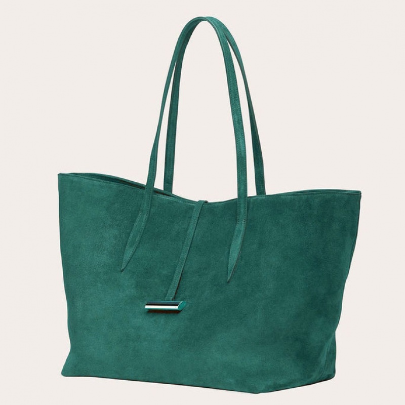 Little Liffner Penne Suede Tote Dam Turkos | RGVBOS-237