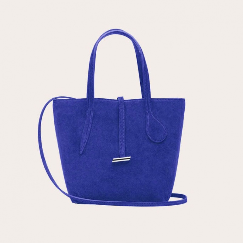 Little Liffner Sprout Mini Suede Tote Dam Marinblå | KXOZLM-450