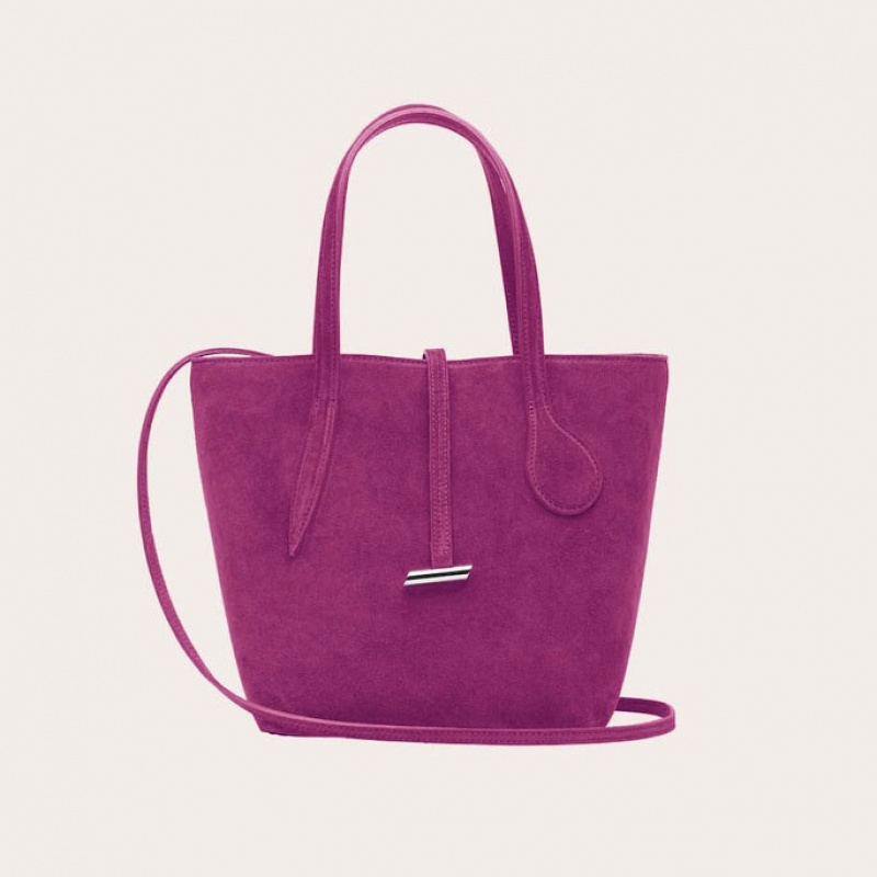 Little Liffner Sprout Mini Suede Tote Dam Rosa | GOCWRK-932