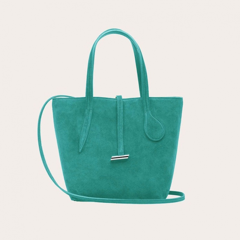 Little Liffner Sprout Mini Suede Tote Dam Turkos | JLHECW-568