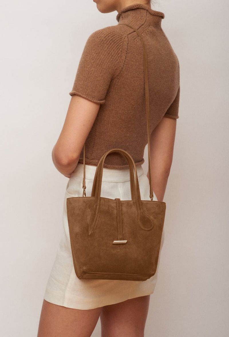 Little Liffner Sprout Mini Suede Tote Dam Bruna | LSOCEB-436