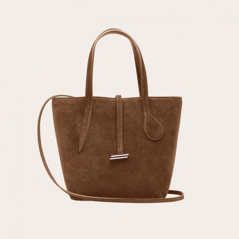 Little Liffner Sprout Mini Suede Tote Dam Bruna | LSOCEB-436