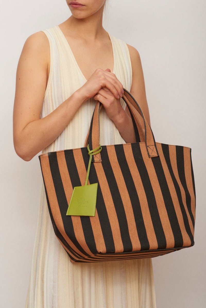 Little Liffner Stripe Tote Dam Beige | ANHIOC-148