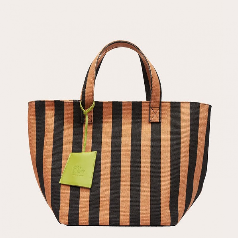 Little Liffner Stripe Tote Dam Beige | ANHIOC-148