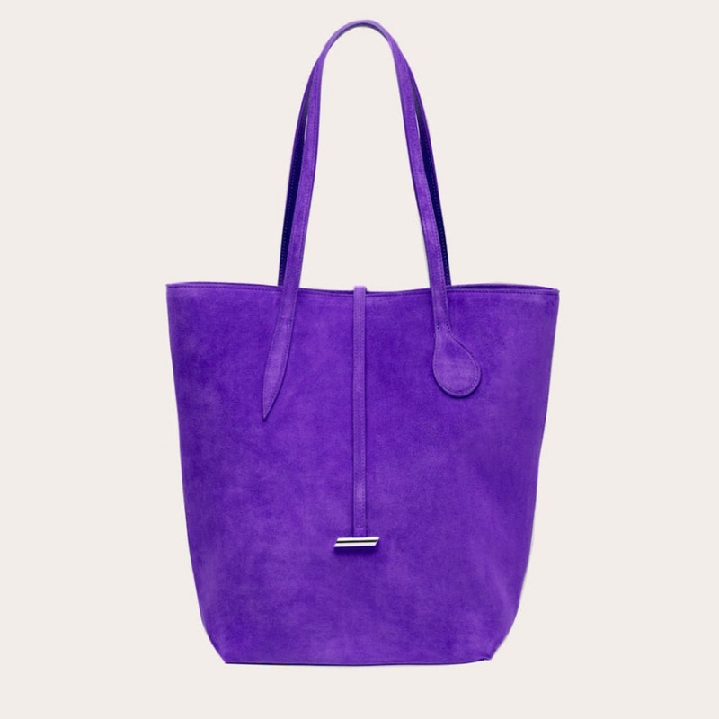 Little Liffner Tall Sprout Suede Tote Dam Lila | FLUVHN-308