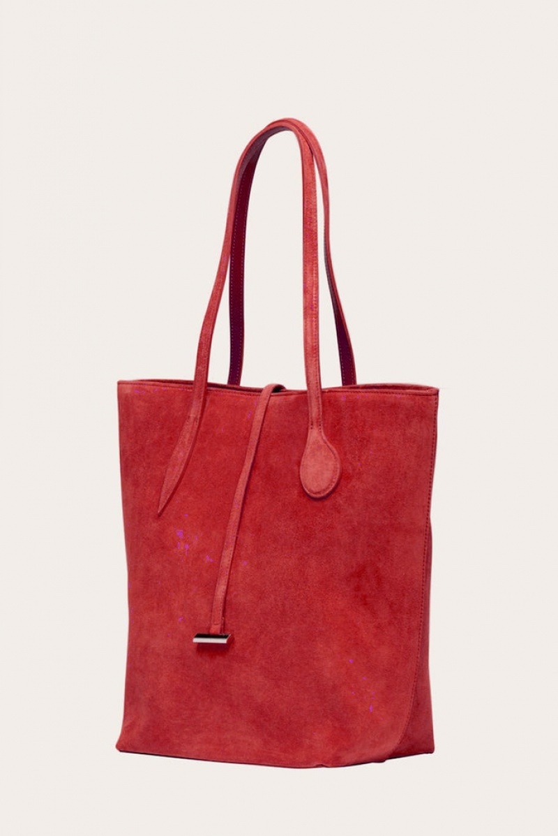 Little Liffner Tall Sprout Suede Tote Dam Röda | WBGYQS-741