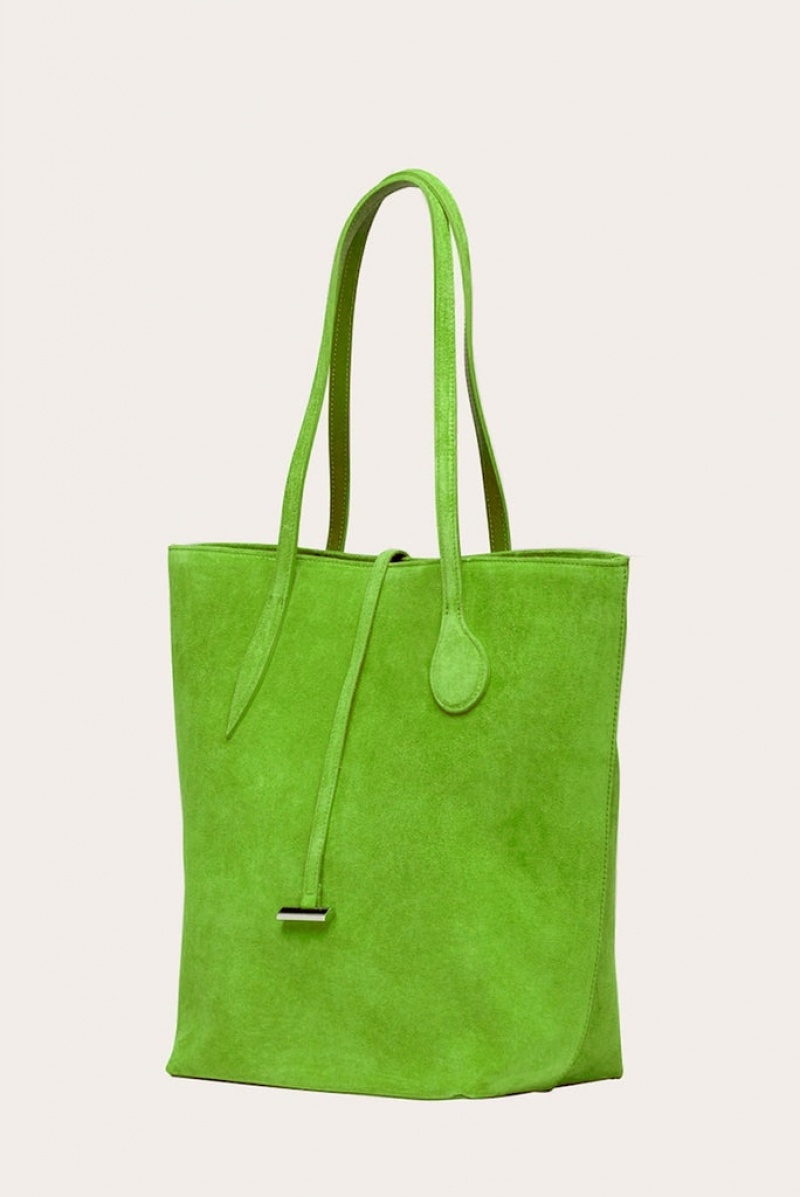 Little Liffner Tall Sprout Suede Tote Dam Ljusgröna | MNROFX-098