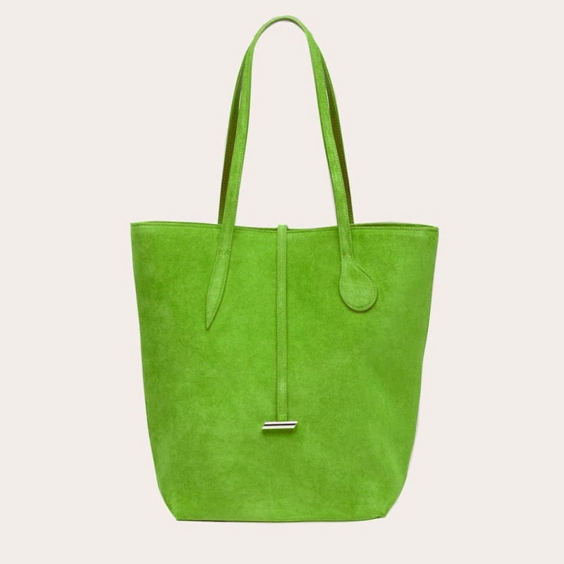 Little Liffner Tall Sprout Suede Tote Dam Ljusgröna | MNROFX-098