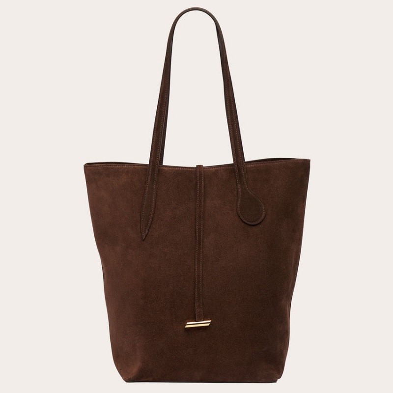 Little Liffner Tall Sprout Suede Tote Dam Mörkbruna | DSKQAL-023