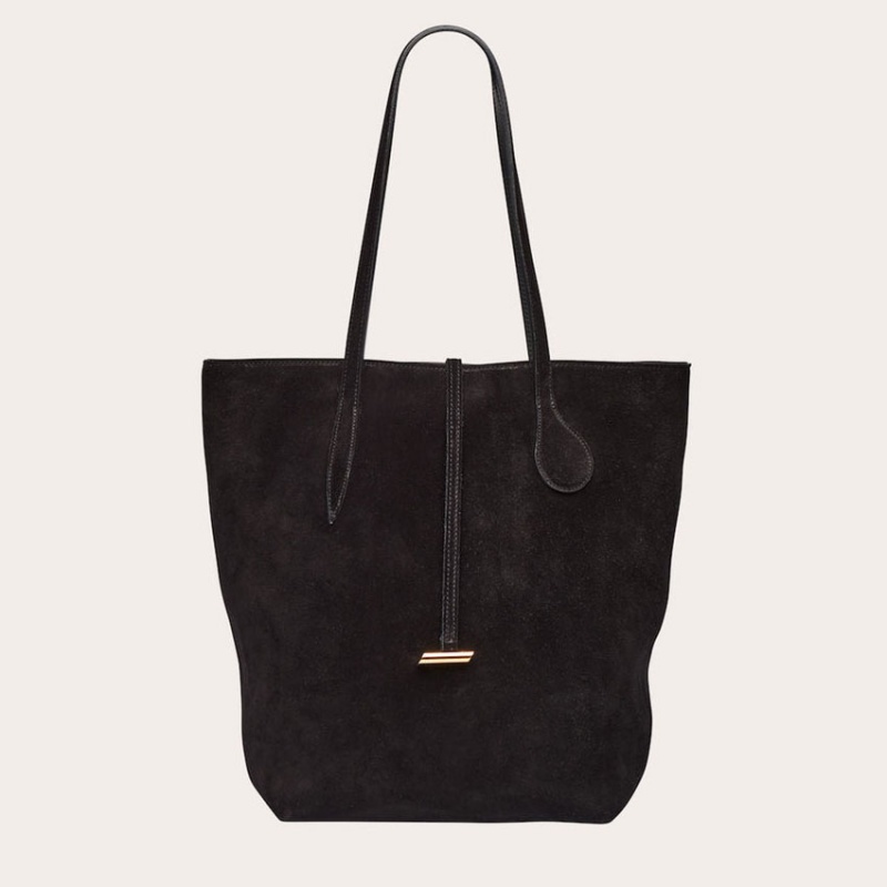 Little Liffner Tall Sprout Suede Tote Dam Svarta | NWROVP-683